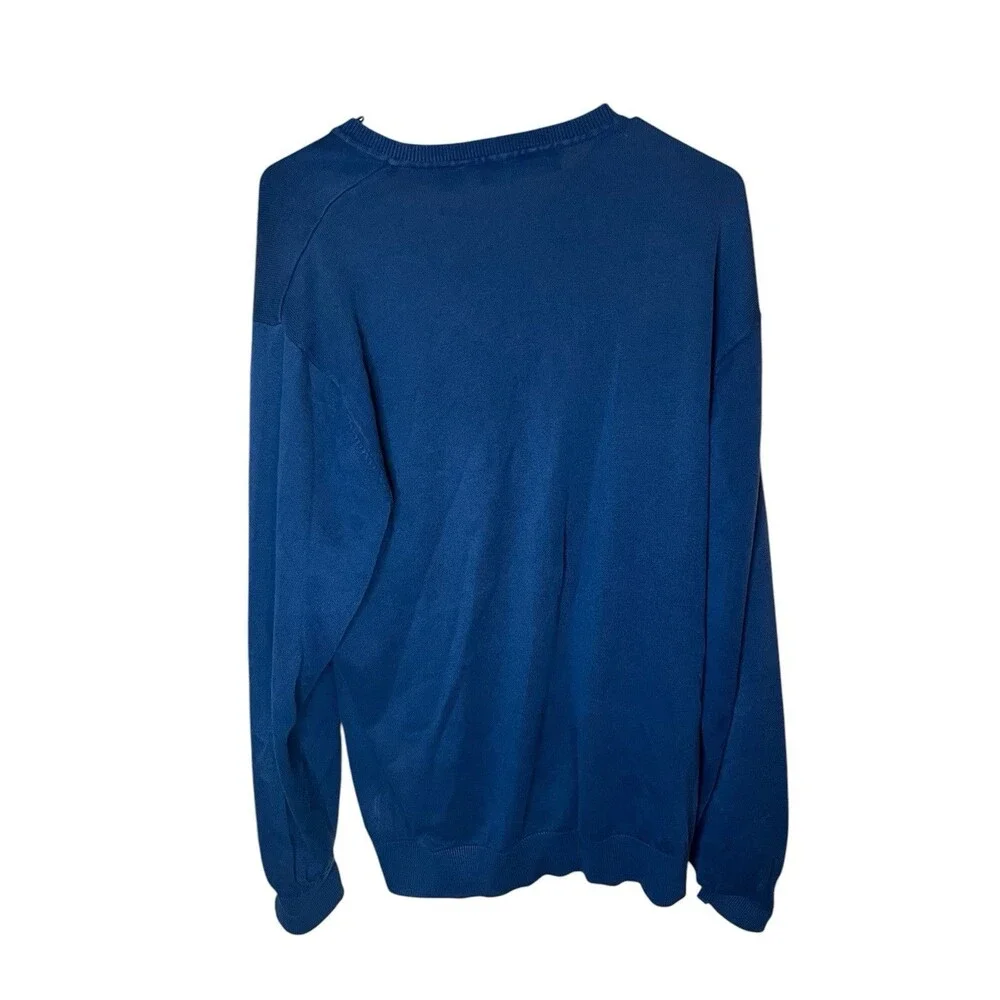 Greg Norman V Neck Pullover Sweater Mens XL Blue Long Sleeve Golf Sweatshirt - Picture 5 of 5